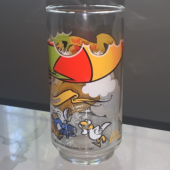 The Great Muppet Caper Glass McDonald's 1981 Fozzy Bear - Kermit The Frog Gonzo - Picture 3 of 4